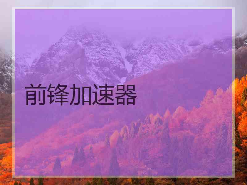 前锋加速器