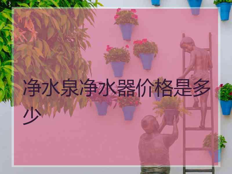 净水泉净水器价格是多少