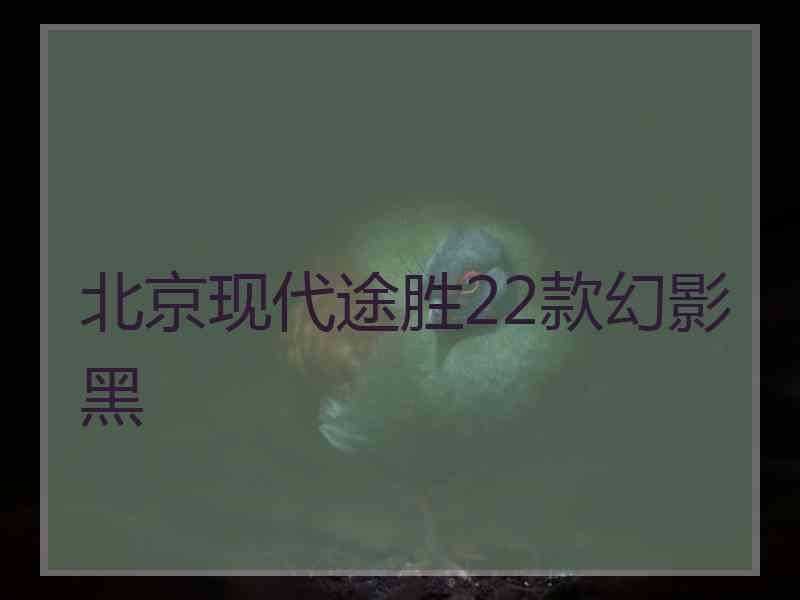 北京现代途胜22款幻影黑