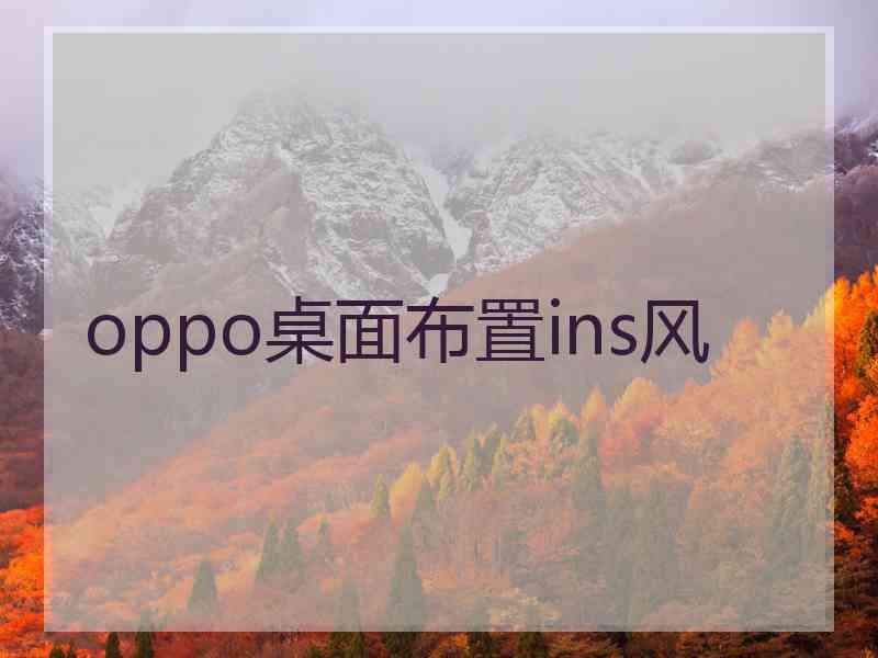 oppo桌面布置ins风