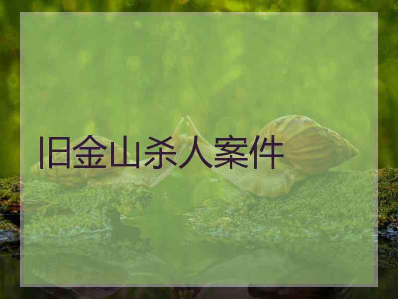 旧金山杀人案件
