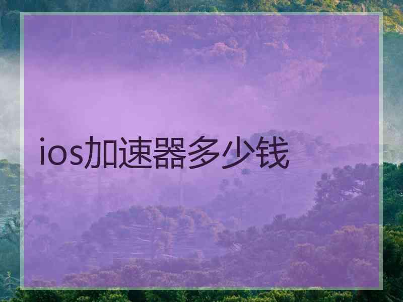 ios加速器多少钱