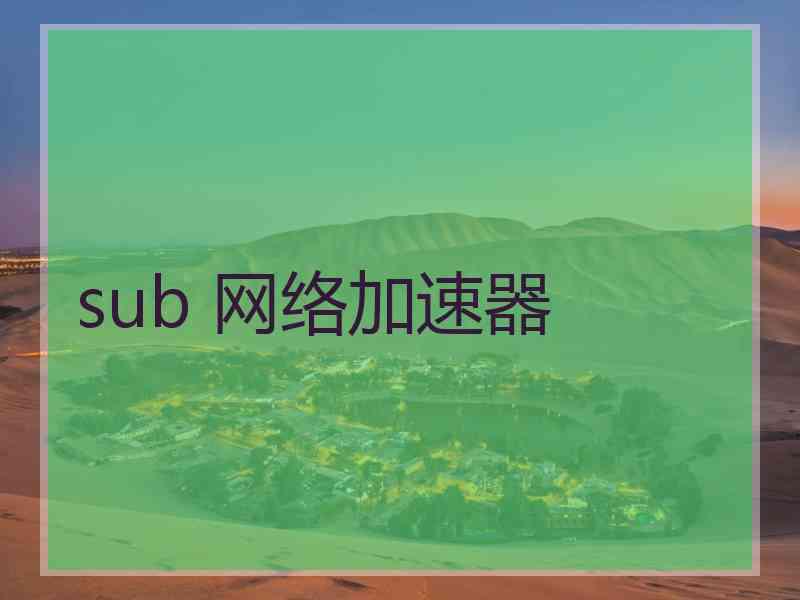 sub 网络加速器