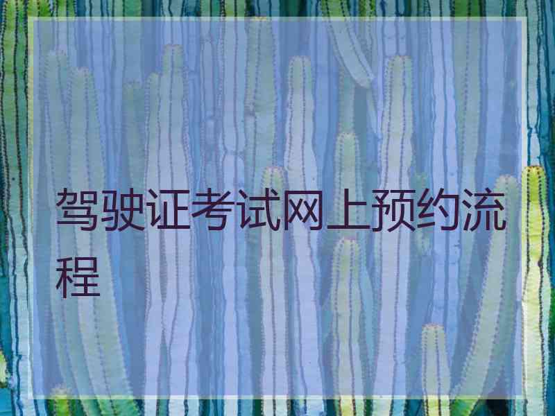 驾驶证考试网上预约流程