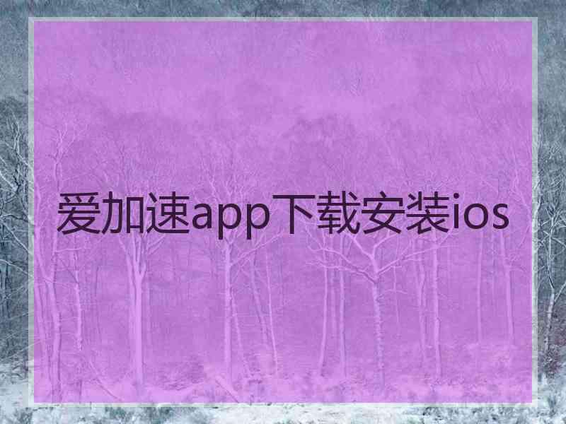 爱加速app下载安装ios