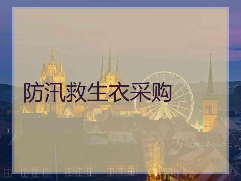 防汛救生衣采购