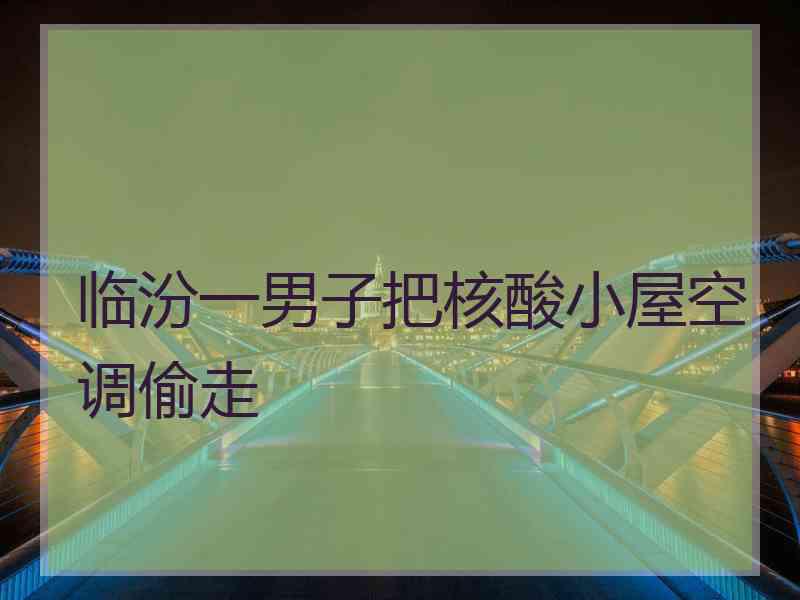 临汾一男子把核酸小屋空调偷走